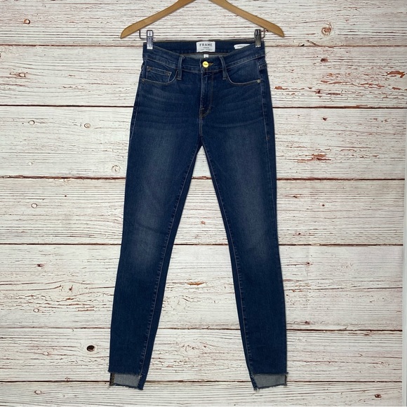 Frame Denim Le High Skinny de Jeanne Jeans in Woodbine Sz 24 - Picture 3 of 15